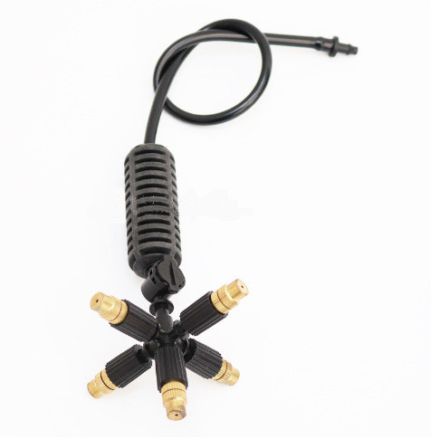 Dinți în patru puncte, cinci ieșiri, cap aspersor pentru irigare cu atomizare, duză încrucișată reglabilă, udare, cap de aspersoare de grădină pentru kit de irigare pentru irigare agricolă