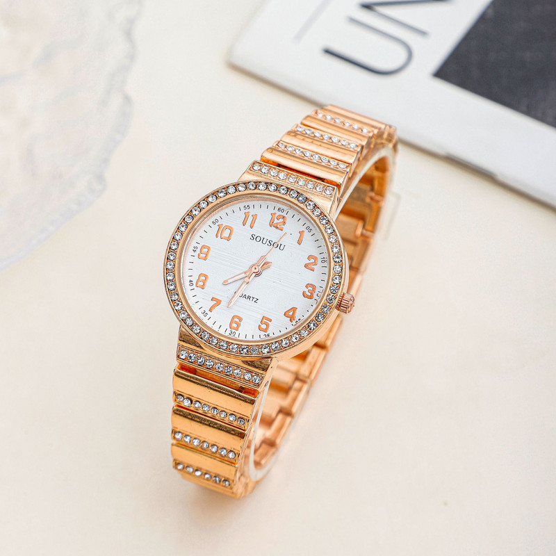 Curea de ceas din aluminiu de lux pentru femei, stil nou, simplu, modern, rotund, nișă, ceas mic de aur, ceas cu quartz