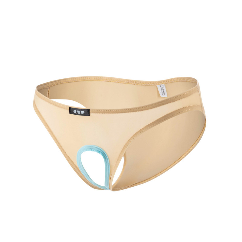 Lenjerie de corp pentru comerț exterior european și american, cu ridicata pentru bărbați, slip sexy din mătase de gheață, lenjerie sexy de mătase, tentație goală