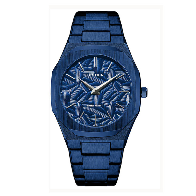 Noul ceas de afaceri popular pentru bărbați are un cadran în relief BESTWIN cu ceas transfrontalier cu quartz
