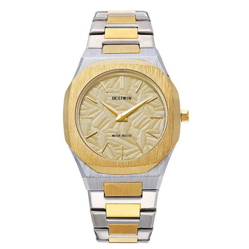 Noul ceas de afaceri popular pentru bărbați are un cadran în relief BESTWIN cu ceas transfrontalier cu quartz