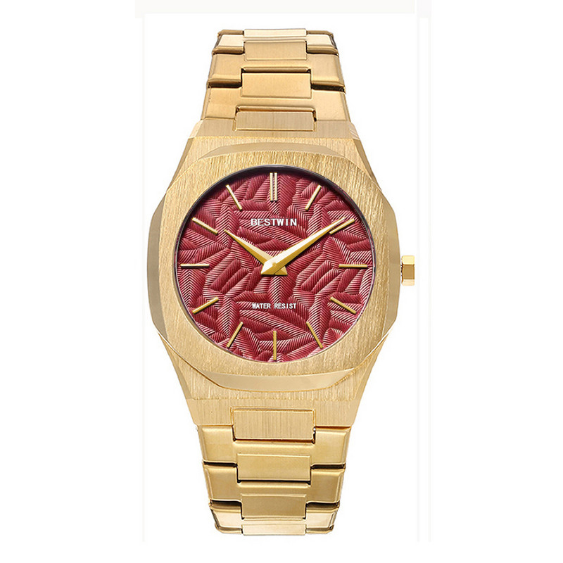 Noul ceas de afaceri popular pentru bărbați are un cadran în relief BESTWIN cu ceas transfrontalier cu quartz