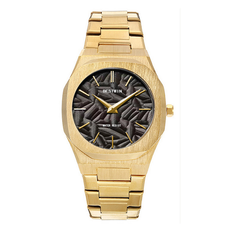 Noul ceas de afaceri popular pentru bărbați are un cadran în relief BESTWIN cu ceas transfrontalier cu quartz