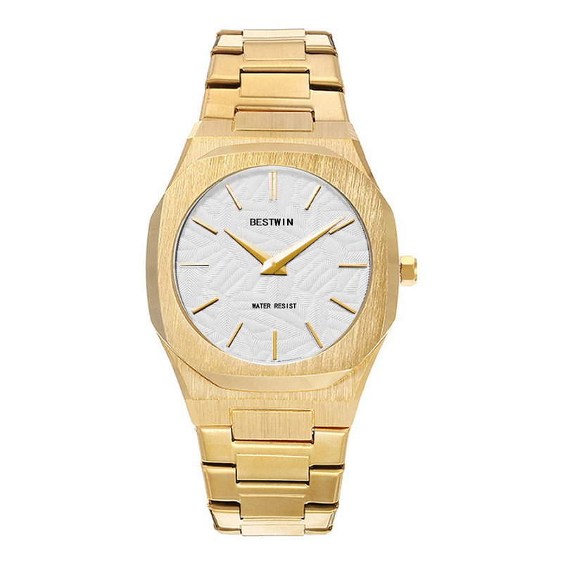 Noul ceas de afaceri popular pentru bărbați are un cadran în relief BESTWIN cu ceas transfrontalier cu quartz