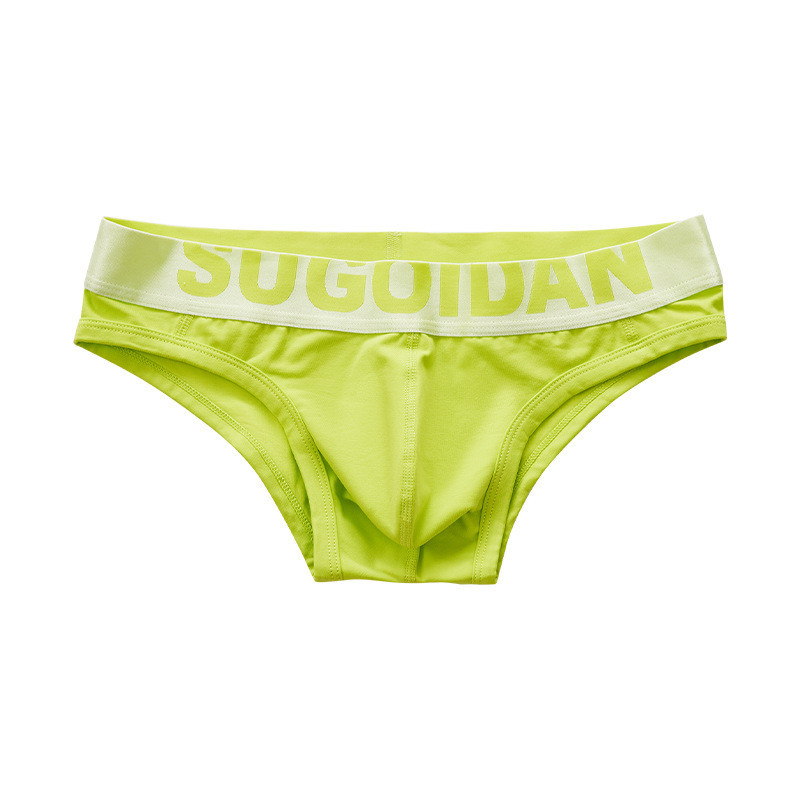 SUGOIDAN Lenjerie de corp pentru bărbați din bumbac pur, sexy, subțire, lenjerie de corp pentru bărbați, talie joasă, slip pentru tineret