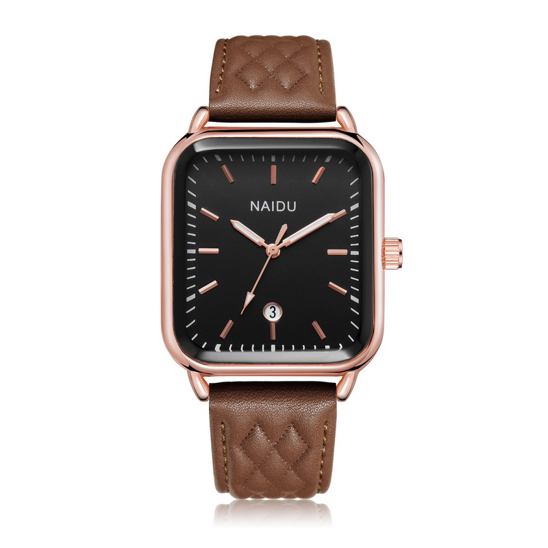 Calendar dreptunghiular ceas cu curea pentru bărbați și femei ceas cu curea pentru student la modă model tridimensional ceas cu curea stil pădure băieți ceas cu quartz școala medie