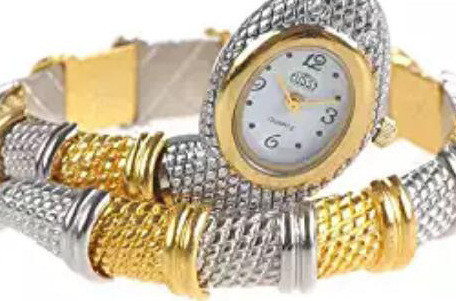 Užsienio prekyboje populiarus moteriškas gyvatės apyrankės kvarcinis laikrodis 