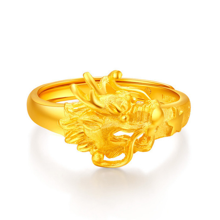 Inel, același stil ca și modelul de cuplu, inele placate cu alamă pentru bărbați și femei, inele dragon și phoenix