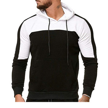 Muscle Brothers Color Matching Hoodie με ριγέ για άντρες Sports & Leisure