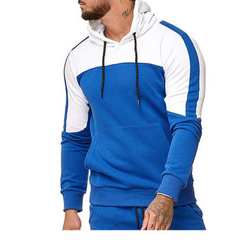 Muscle Brothers Color Matching Hoodie με ριγέ για άντρες Sports & Leisure