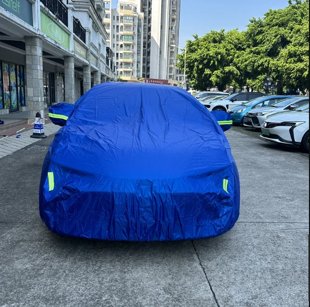 Auto kate Täielik välimine sinine universaalne maastur/sedaan Täielik välimine veekindel päikesevihma lumekaitse UV auto tõmbluku disain