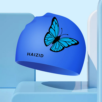 Haihidao Swimming Cap Silicone Cap BuLe Plus Size Long Hair Γυναικεία αδιάβροχη αντιολισθητική σιλικόνη Εργοστασιακή άμεση πώληση