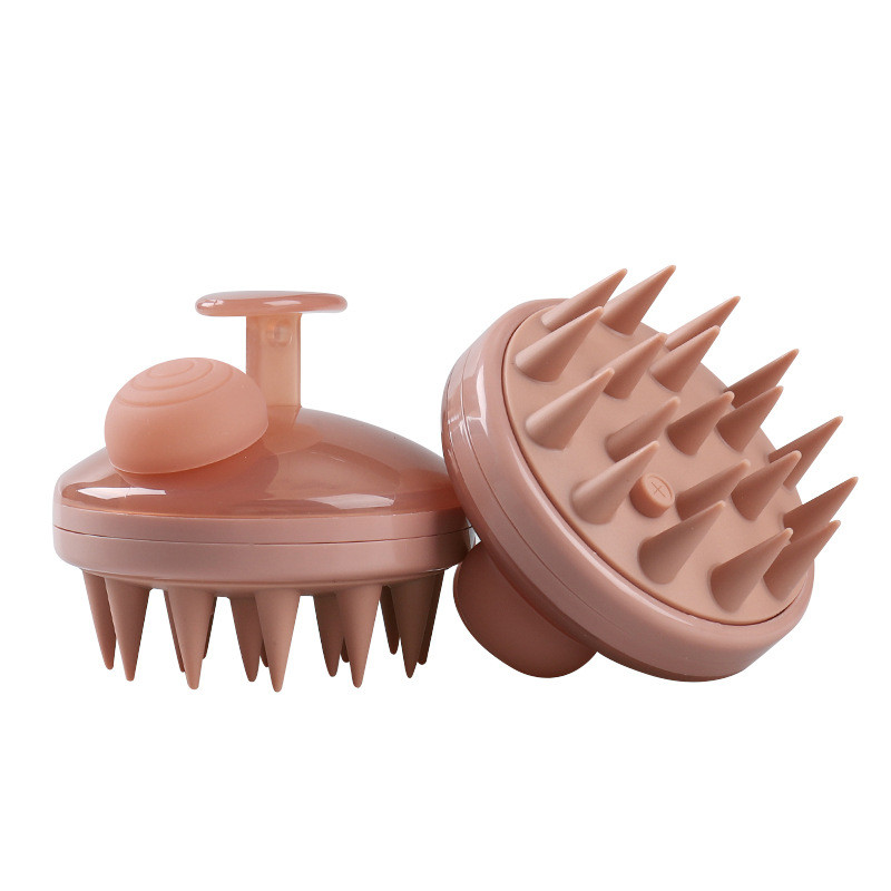 Dozator încorporat Perie de șampon Pieptene de masaj Scrubber pentru cap Masaj pentru scalp Perie de masaj din silicon pentru scalp