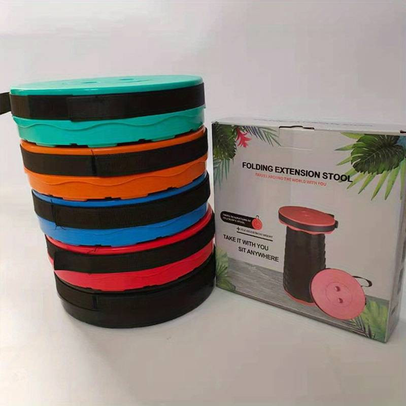 Scaun pliabil rotund portabil Scaun acordeon Reglarea înălțimii Instrument ușoară Leagăn elefant loc de joacă Scaun cu coadă Cadou