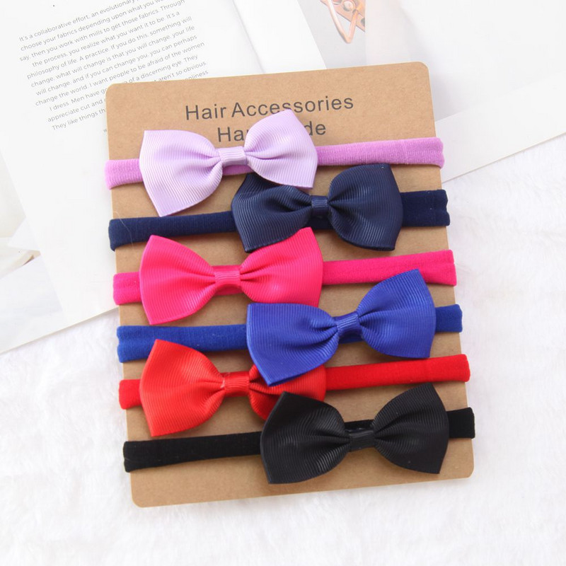 Laste peapael, kõrge elastsusega nailonist armsa printsessi juukseaksessuaaride komplekt kuueosaline beebipeapaela komplekt