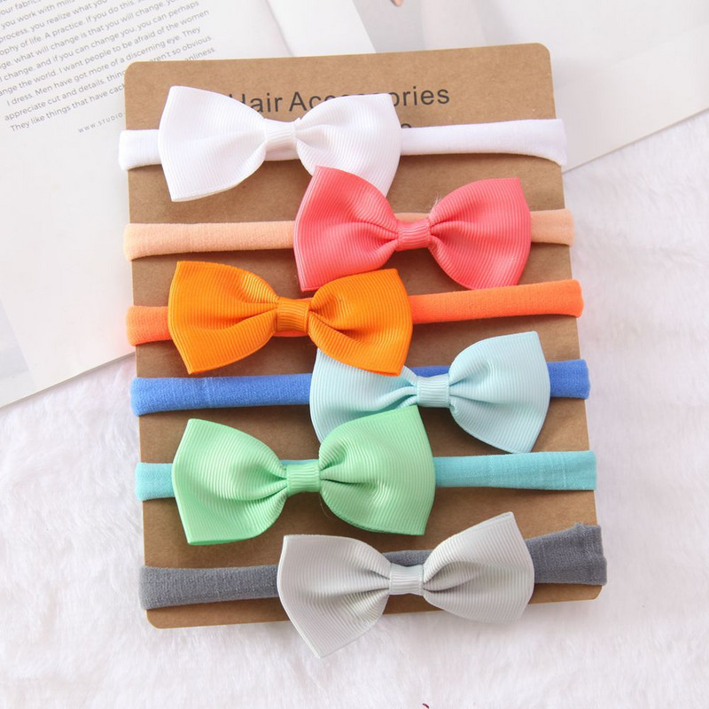 Laste peapael, kõrge elastsusega nailonist armsa printsessi juukseaksessuaaride komplekt kuueosaline beebipeapaela komplekt