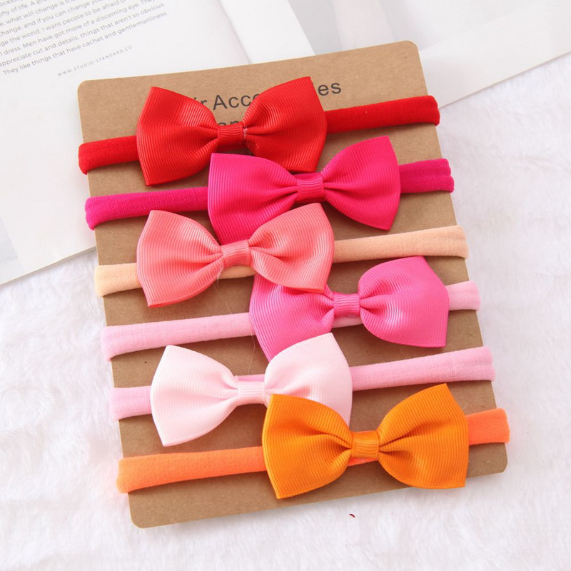 Laste peapael, kõrge elastsusega nailonist armsa printsessi juukseaksessuaaride komplekt kuueosaline beebipeapaela komplekt