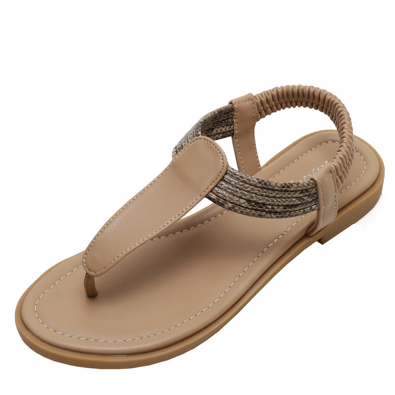 Sandale pentru femei 2024, stil nou, stil etnic boem, culori simple, care se potrivesc pantofi romani retro de călătorie