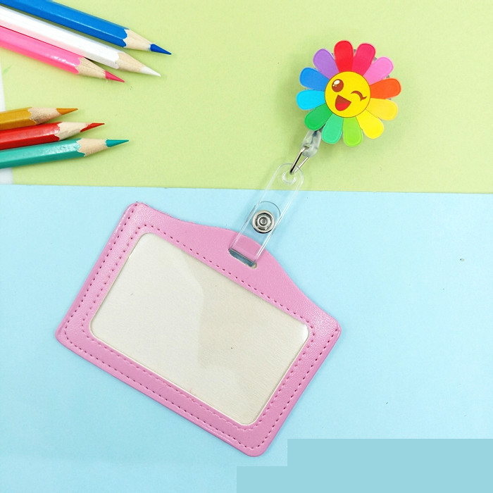 Õe märk multifilm Easy Pull Pandl Teleskooppandla Töö ID kate Tehase mark Koolikaart PU imitatsioon Pikapi katte rihm