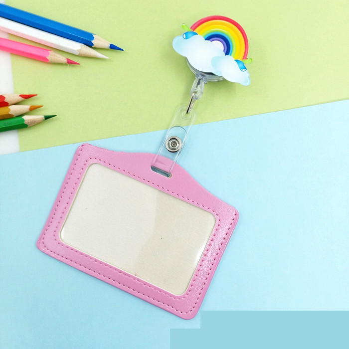 Õe märk multifilm Easy Pull Pandl Teleskooppandla Töö ID kate Tehase mark Koolikaart PU imitatsioon Pikapi katte rihm