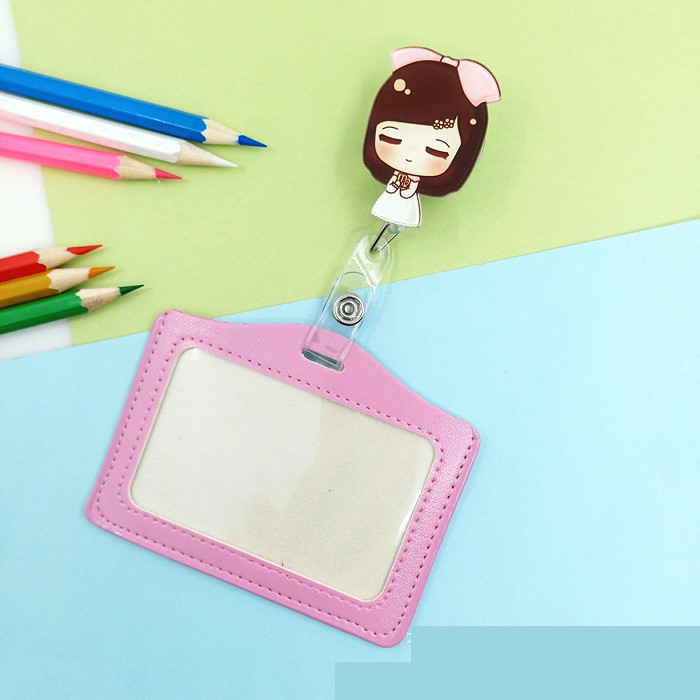 Õe märk multifilm Easy Pull Pandl Teleskooppandla Töö ID kate Tehase mark Koolikaart PU imitatsioon Pikapi katte rihm