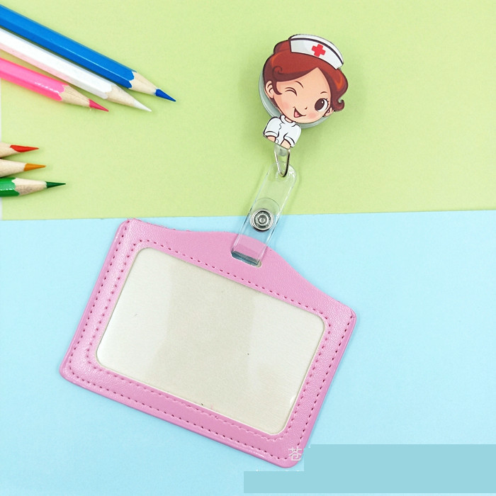 Õe märk multifilm Easy Pull Pandl Teleskooppandla Töö ID kate Tehase mark Koolikaart PU imitatsioon Pikapi katte rihm