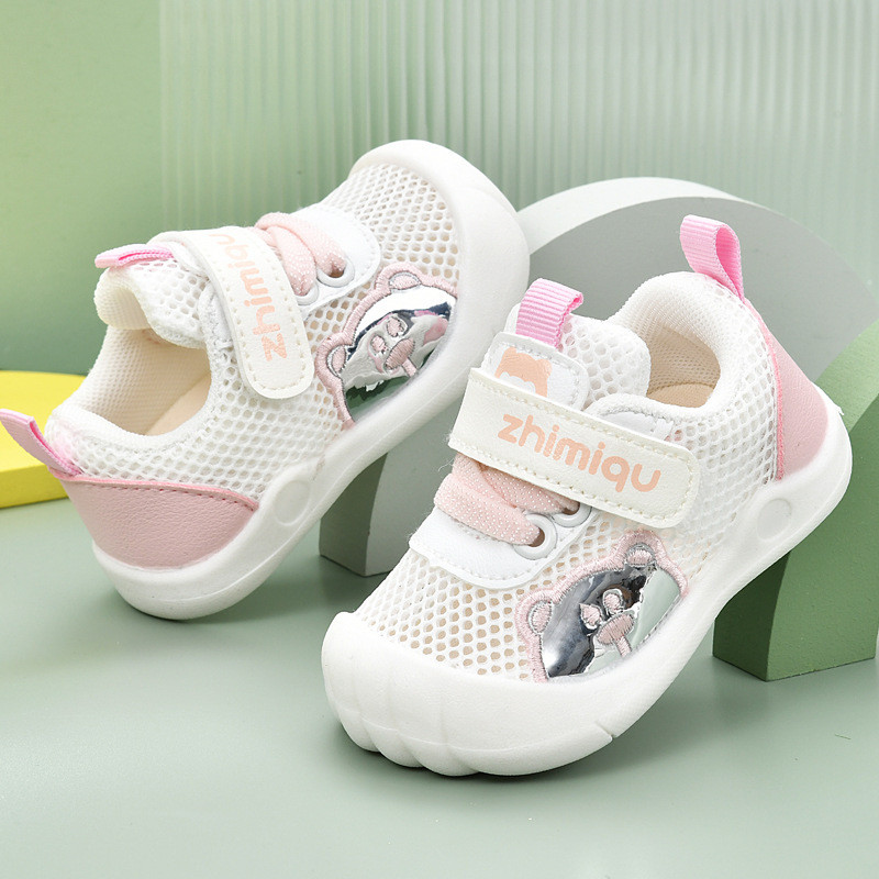 Sandale pentru bebeluși Pantofi de vară pentru bărbați 0 până la 1-2 ani Pantofi pentru bebeluși cu talpă moale anti-alunecare Pantofi pentru bebeluși cu plasă Pantofi pentru femeie pentru bebeluși