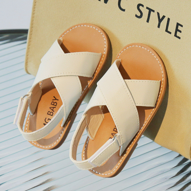 Dječje sandale za dječake Ljetna moda 2024. nove srednje i velike dječje križne sandale Školske cipele za plažu na čičak