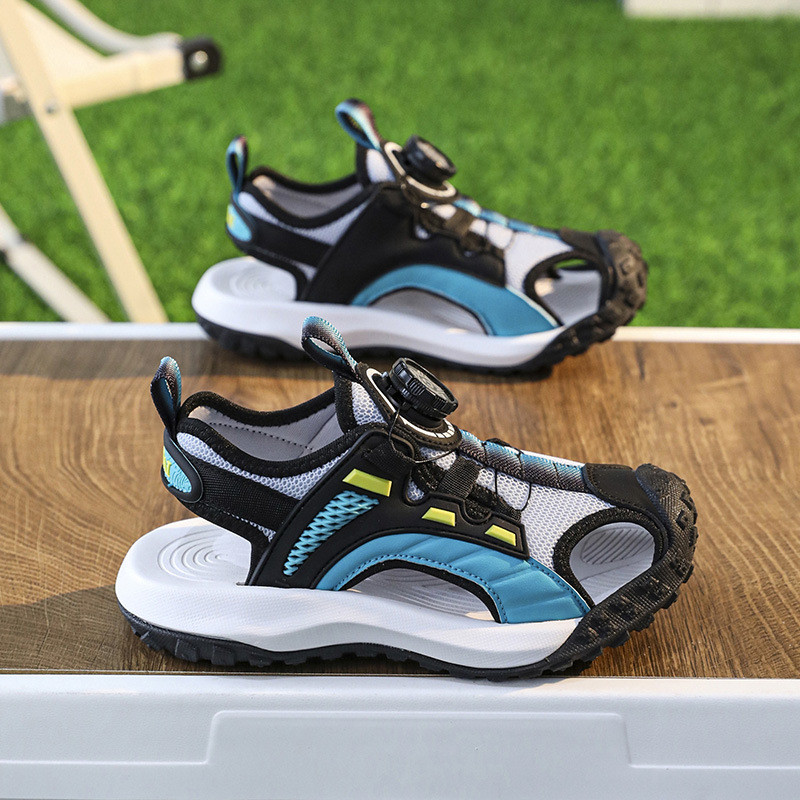 Elevii din Școala Primară Baotou Sandale Sport Copii Băieți Butoane Rotative Pantofi de Plajă Fete