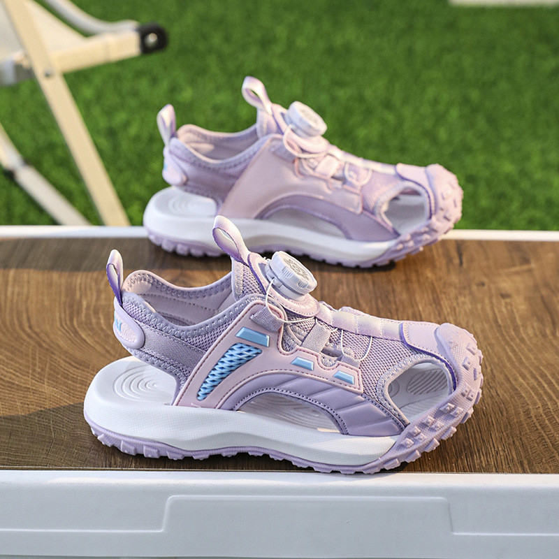 Elevii din Școala Primară Baotou Sandale Sport Copii Băieți Butoane Rotative Pantofi de Plajă Fete