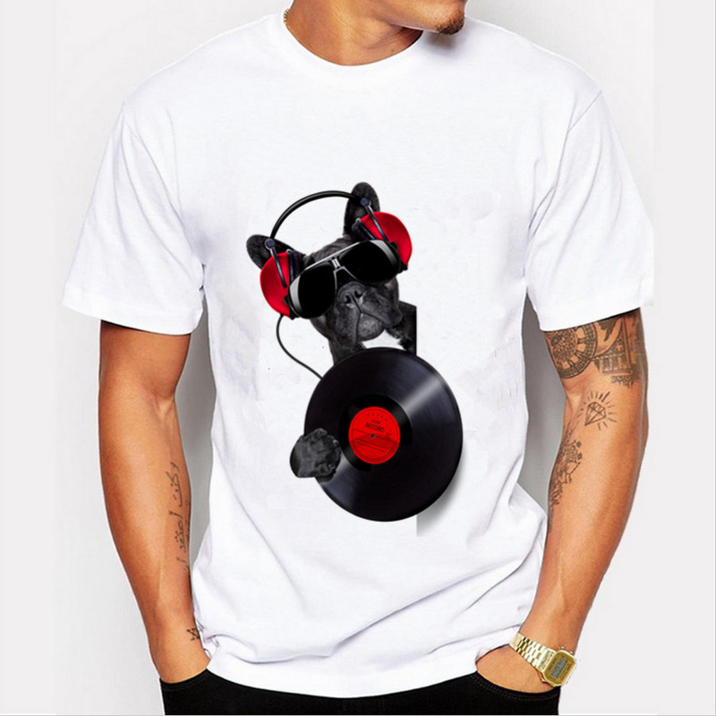 Väliskaubanduse meeste lemmikloomakoerad populaarsed uued Euroopa ja Ameerika lühikeste varrukatega T-särgid