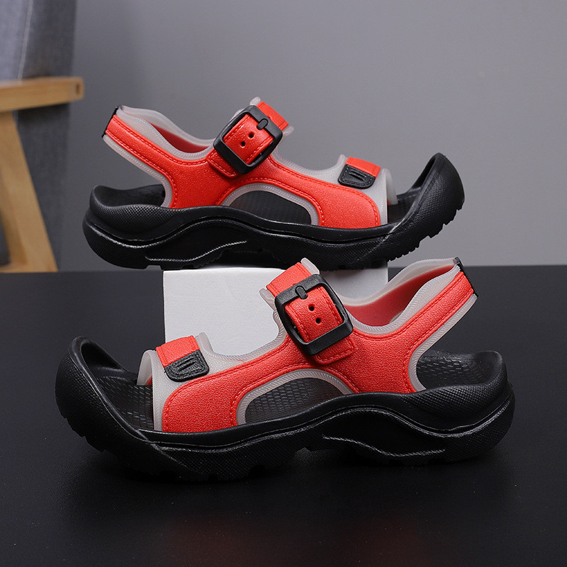 Veekindlad kokkupõrkevastased lastesandaalid 2024. aasta suvi uue stiiliga poiste rannajalatsid suurtele lastele