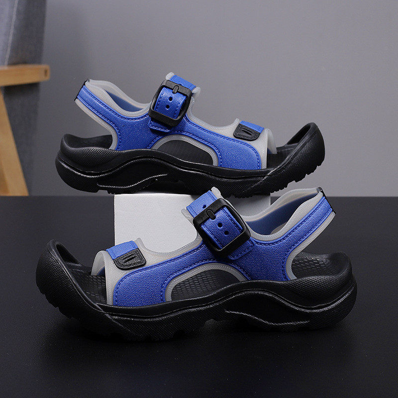 Veekindlad kokkupõrkevastased lastesandaalid 2024. aasta suvi uue stiiliga poiste rannajalatsid suurtele lastele