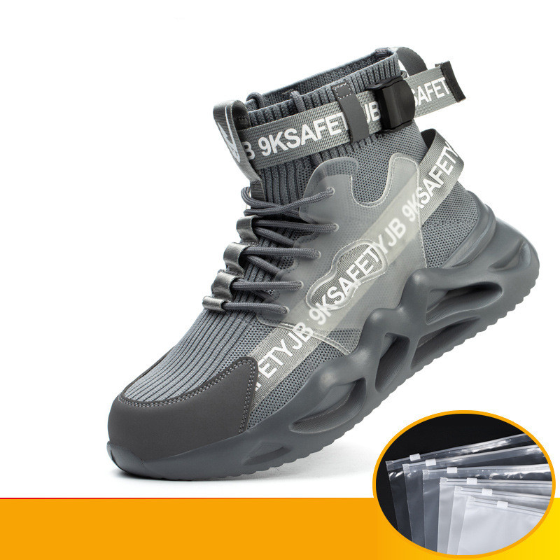 Încălțăminte de siguranță pentru muncă pentru bărbați noi Pantofi de muncă de siguranță respirabili Căptușe din oțel Anti-unsoare Anti-punctură Pantofi de șantier ușori și confortabili