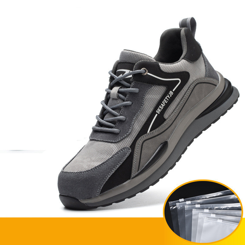 Încălțăminte de siguranță pentru muncă pentru bărbați noi Pantofi de muncă de siguranță respirabili Căptușe din oțel Anti-unsoare Anti-punctură Pantofi de șantier ușori și confortabili