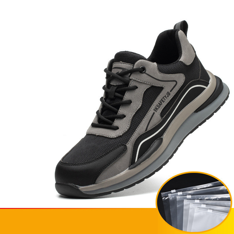 Încălțăminte de siguranță pentru muncă pentru bărbați noi Pantofi de muncă de siguranță respirabili Căptușe din oțel Anti-unsoare Anti-punctură Pantofi de șantier ușori și confortabili