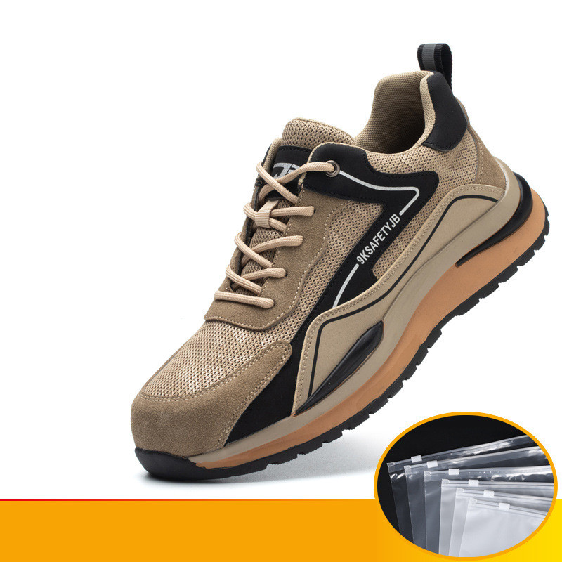 Încălțăminte de siguranță pentru muncă pentru bărbați noi Pantofi de muncă de siguranță respirabili Căptușe din oțel Anti-unsoare Anti-punctură Pantofi de șantier ușori și confortabili