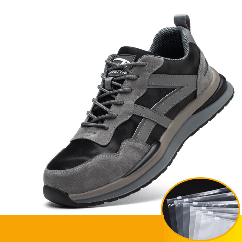 Încălțăminte de siguranță pentru muncă pentru bărbați noi Pantofi de muncă de siguranță respirabili Căptușe din oțel Anti-unsoare Anti-punctură Pantofi de șantier ușori și confortabili
