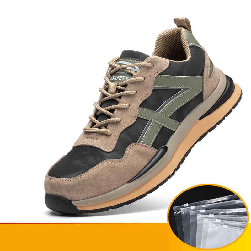 Încălțăminte de siguranță pentru muncă pentru bărbați noi Pantofi de muncă de siguranță respirabili Căptușe din oțel Anti-unsoare Anti-punctură Pantofi de șantier ușori și confortabili