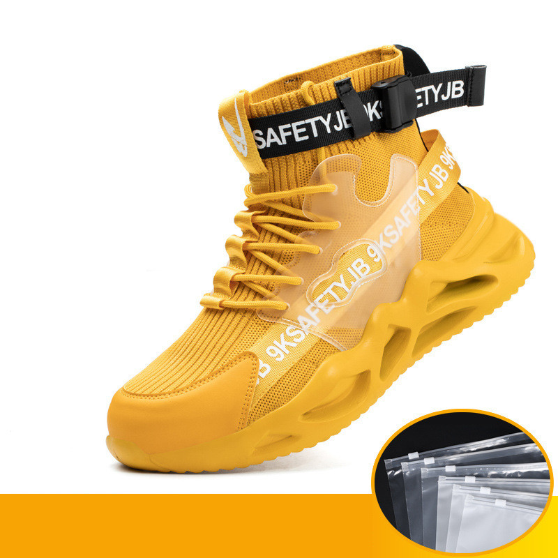 Încălțăminte de siguranță pentru muncă pentru bărbați noi Pantofi de muncă de siguranță respirabili Căptușe din oțel Anti-unsoare Anti-punctură Pantofi de șantier ușori și confortabili
