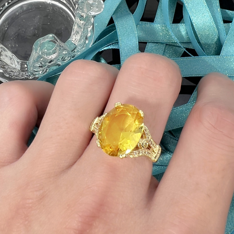 Desire modă europeană și americană, inel cu diamante cu ouă de gâscă de vânzare, inel creativ mare din piatră goală, brățară de aur galvanizat