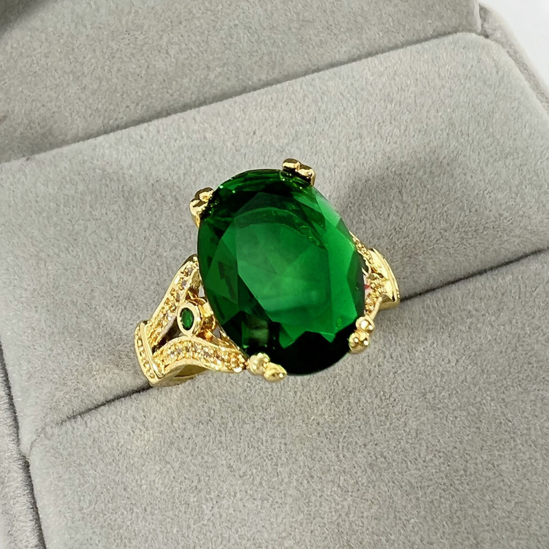 Desire modă europeană și americană, inel cu diamante cu ouă de gâscă de vânzare, inel creativ mare din piatră goală, brățară de aur galvanizat