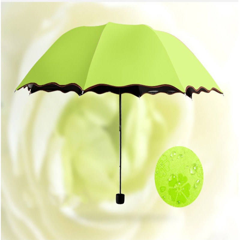 Lietussargi, kas zied, saskaroties ar ūdeni, reklāmas lietussargi lietus vai spīd, vinila trīskārši lietussargi, saulessargi, 