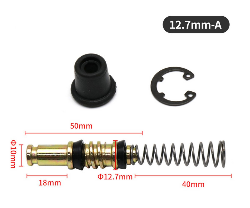 Motociklo priekinio ir galinio stabdžių pagrindinio cilindro 11 mm 12,7 mm 14 mm 16 mm plieninio stūmoklio remonto komplektas
