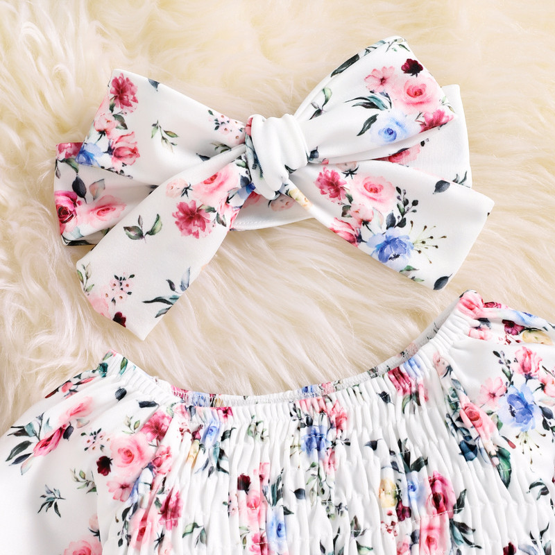 Baoxin Foreign Trade 22 Toamna New Ins Style Bebeluș Fetiță Imprimat Harnaș Geantă Fart Haine Cu mânecă lungă Salopetă Costum Bentita Set două piese