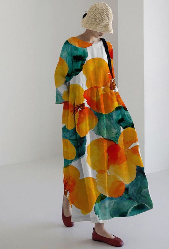 2024 Άνοιξη Εξωτερικού Εμπορίου Νέος ανεξάρτητος σταθμός τρισδιάστατη απομίμηση βαμβακερού συρταριού Craft Casual fashion γυναικείο φόρεμα