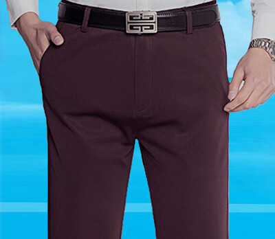 Vasarinės plonos vyriškos ledinės šilko keturių pusių elastinės laisvalaikio kelnės Tėvo kelnės Laisvos kelnės vidutinio amžiaus ir pagyvenusiems žmonėms