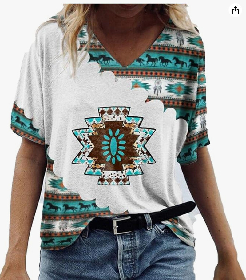 V stoties megztinis 2021 Gėlių rašto marškinėliai europietiški ir amerikietiški vasaros trumpomis rankovėmis apykaklės spauda linki nepriklausomos moteriškos mados