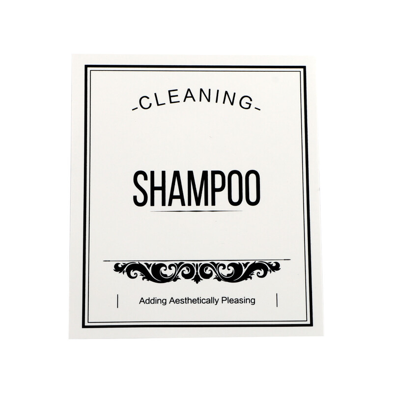 Ristkülikukujuline dušigeeli etikett isekleepuv kleebis kätepuhastusvahendi šampooni ID-paberi palsami veekindlale kleebisele