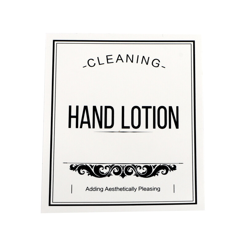 Ristkülikukujuline dušigeeli etikett isekleepuv kleebis kätepuhastusvahendi šampooni ID-paberi palsami veekindlale kleebisele